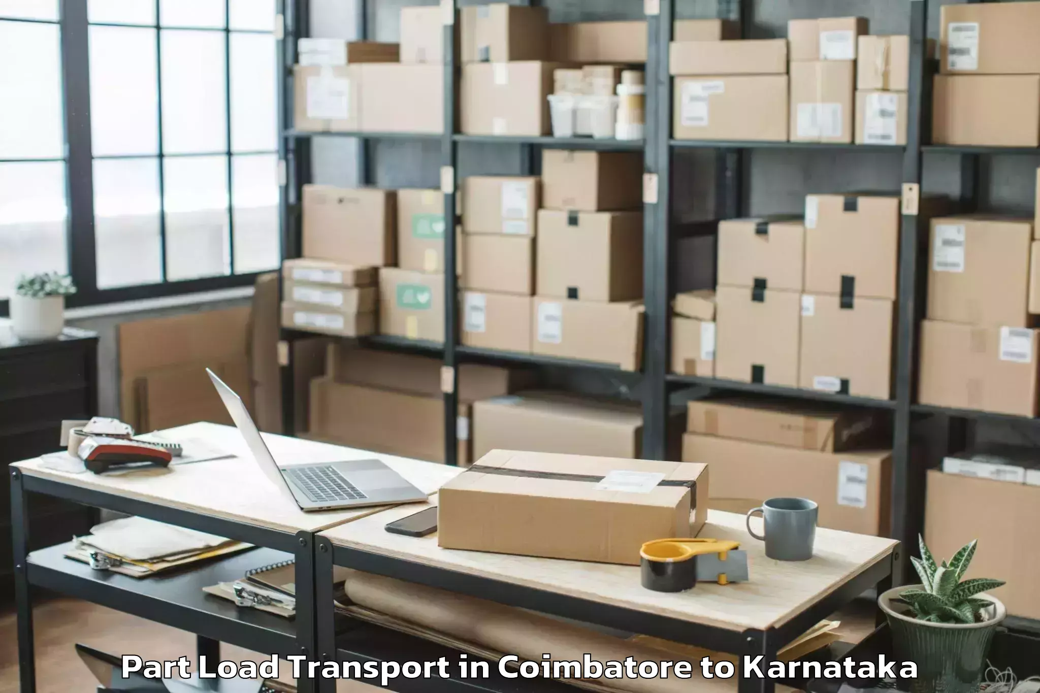 Expert Coimbatore to Saundatti Part Load Transport